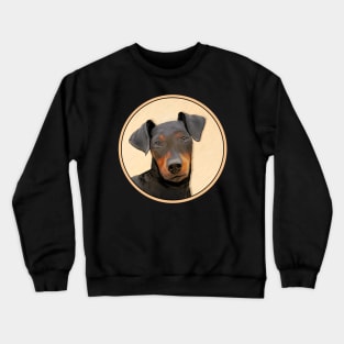 Manchester Terrier Painting Original Animal Art Crewneck Sweatshirt